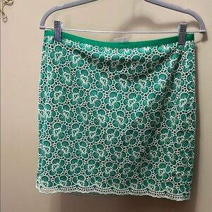 NWT J Crew Flounce Skirt with Floral eyelet Sz 6
